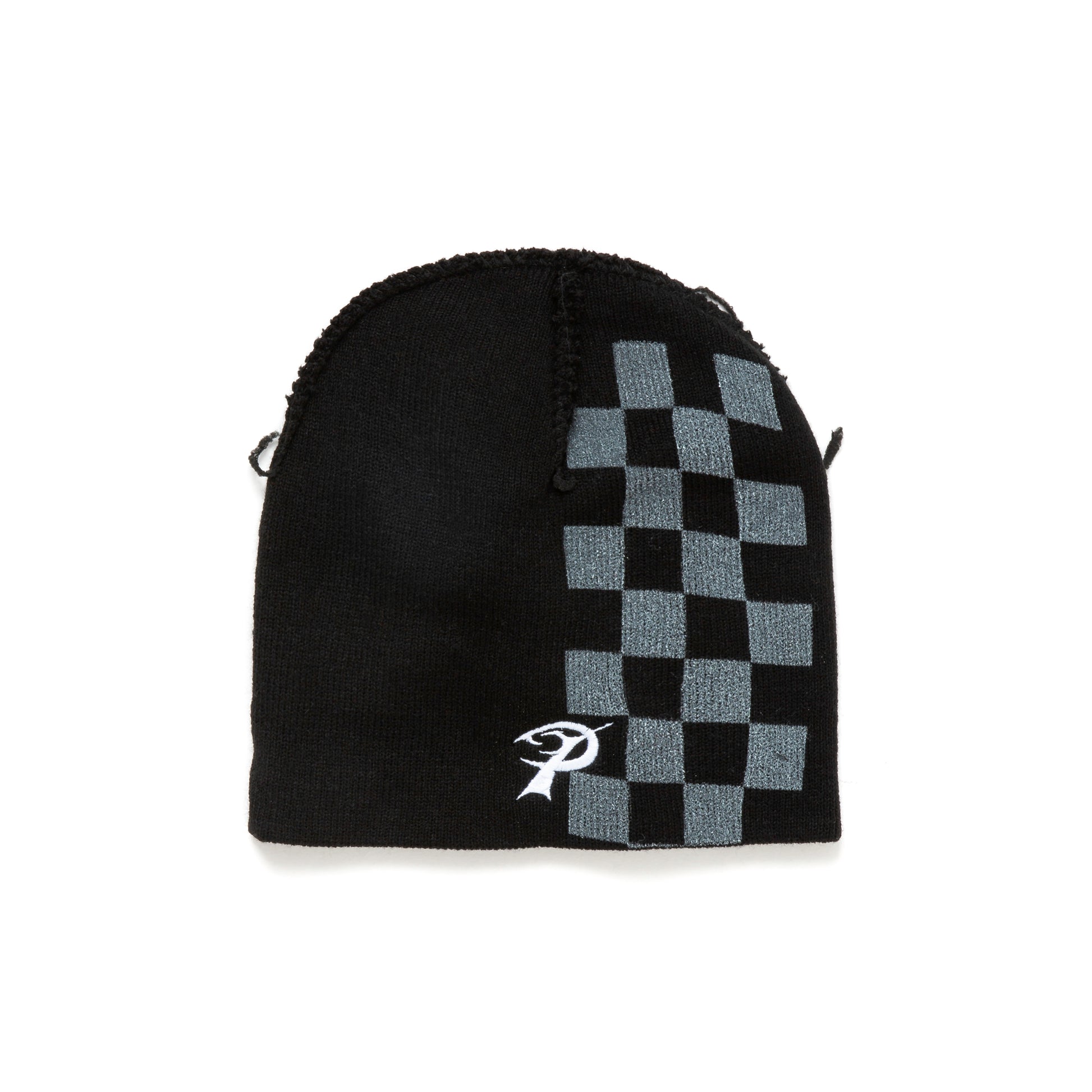 black checker beanie